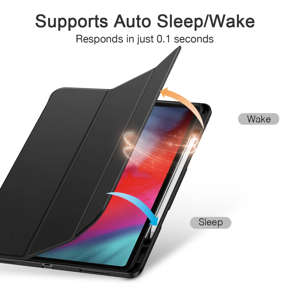 ÖKOLOOGILISES iPad Pro 12.9 Juhul 2020. aastal iPad Katab koos Pliiatsi Hoidja Juhul TPÜ Auto Wake/Sleep Smart Case Cover for ipad pro 11 2020
